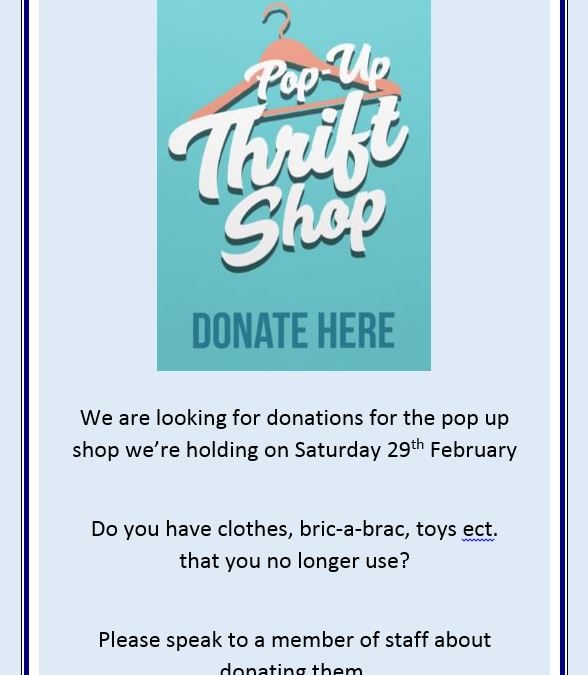 Pop-up-Shop donations