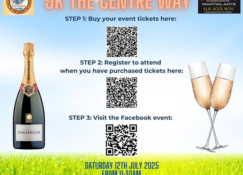 Tickets for ‘5K THE CENTRE WAY’ are on sale now!!