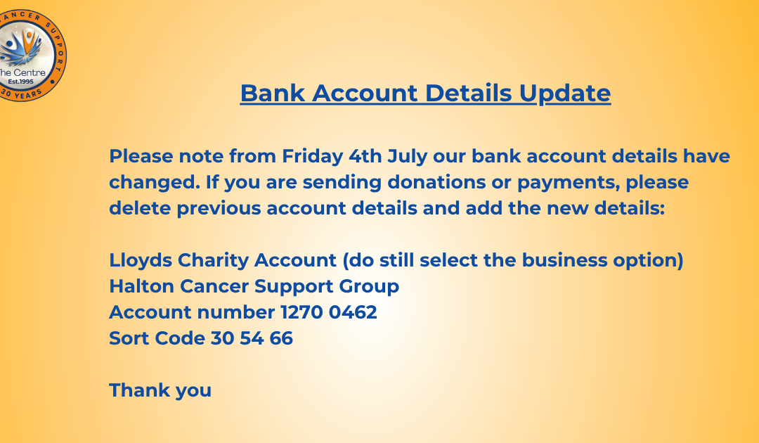 New Bank Details